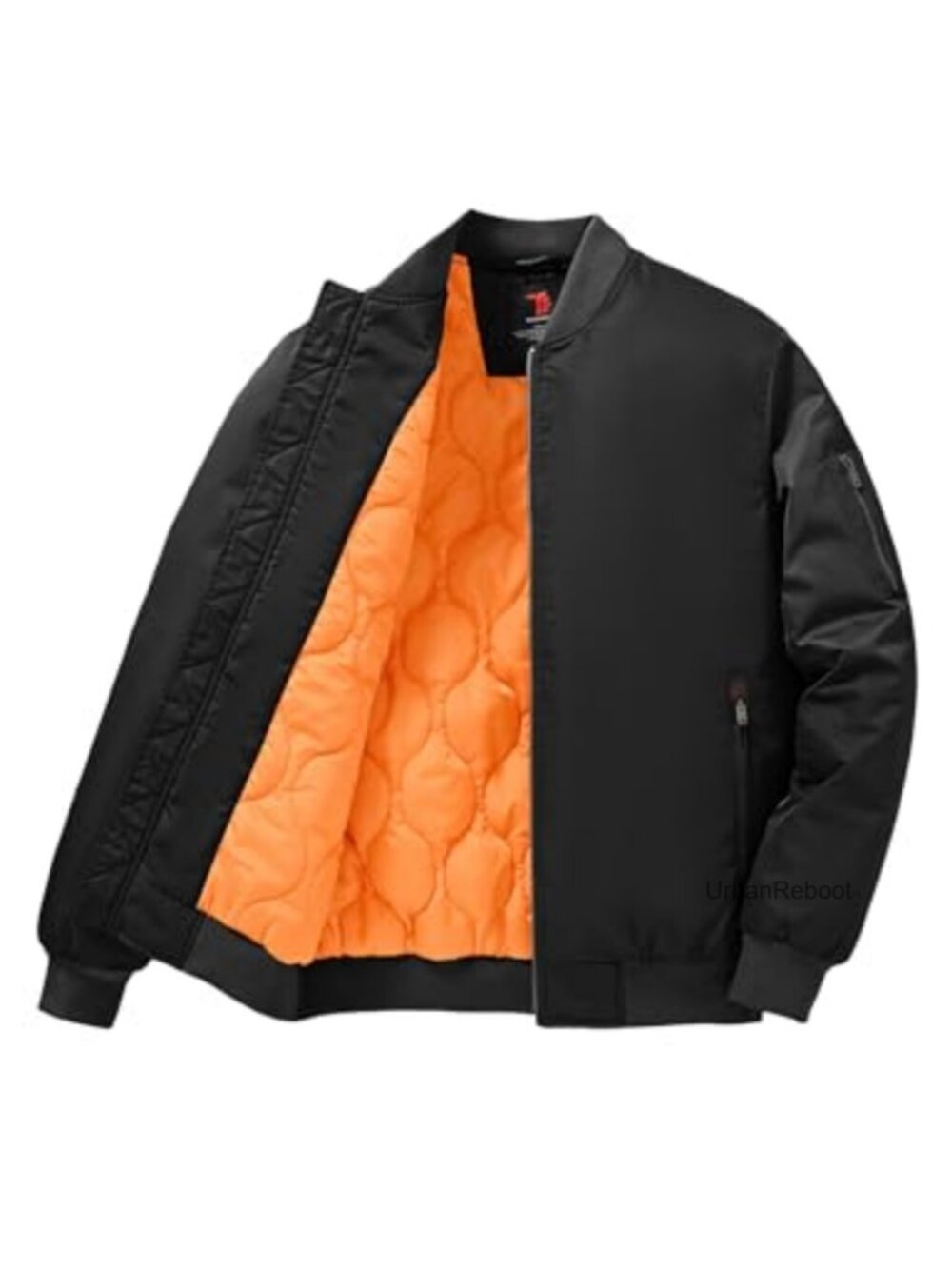 TBMPOY Men's Nylon Bomber Jacket Quilted Windbreaker Full Zip Padded Coat
